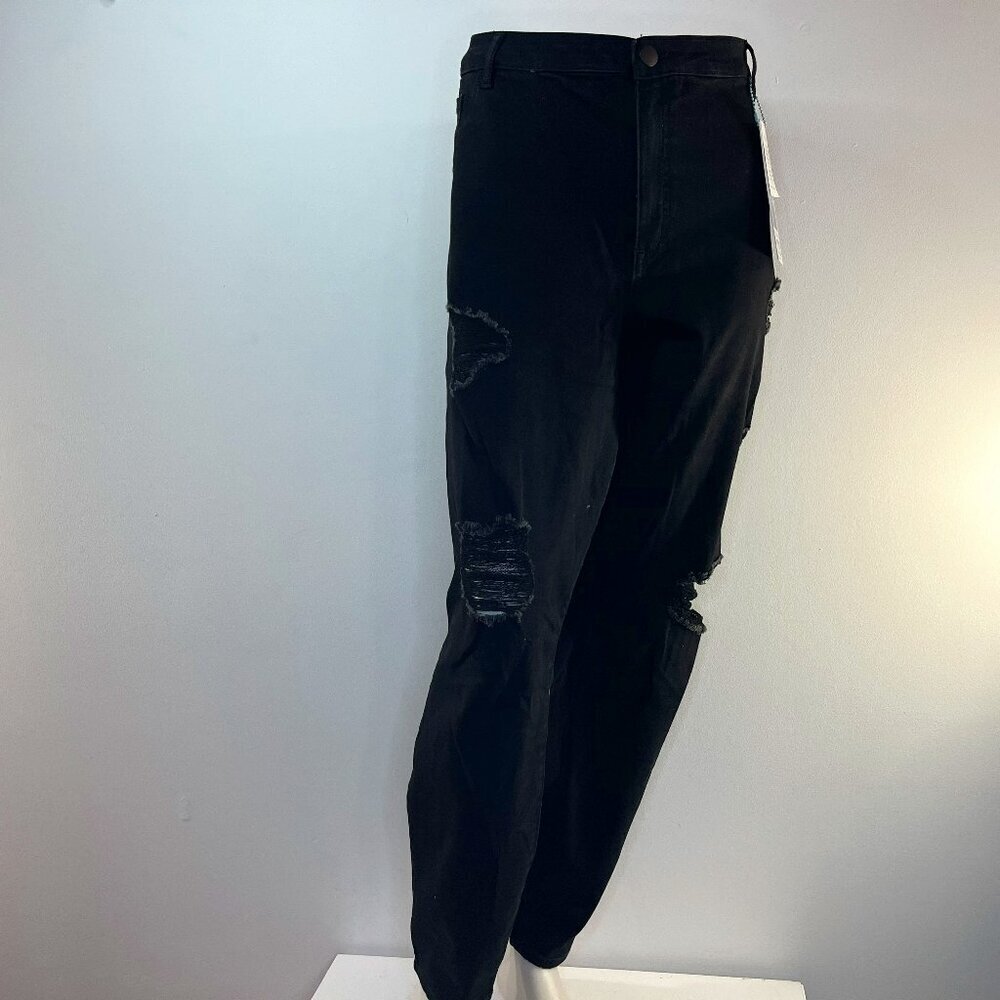 TYTE Jeans Women's Black Comfort Stretch Destroyed Jeans - Size 26 - NWT
